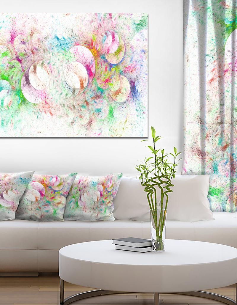 DesignQ Snow Fractal Ornamental Glass - Abstract Artwork On Canvas