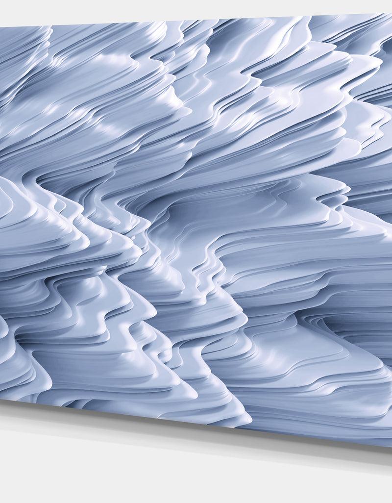 DesignQ Snowy Hills 3D Texture - Abstract Artwork On Canvas