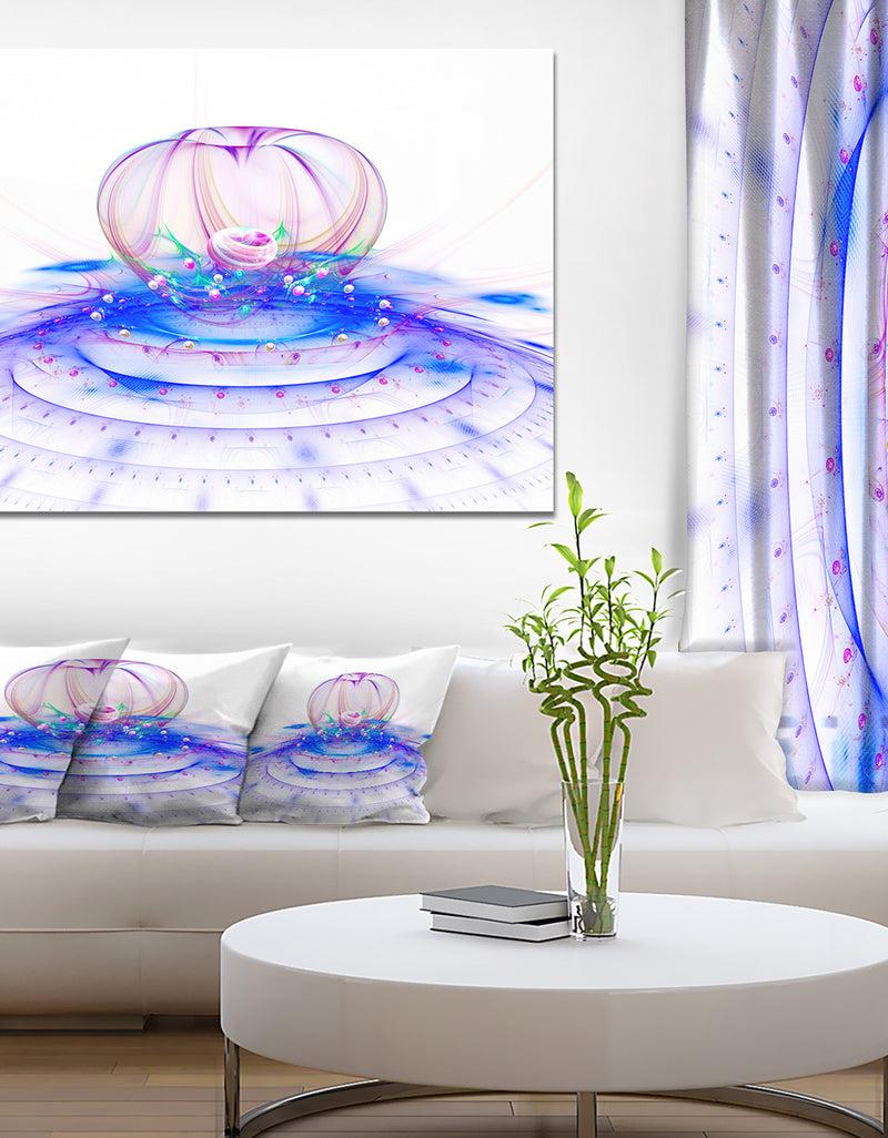 DesignQ Spectacular Blue 3D Surreal Art - Extra Large Floral Wall Art On Canvas