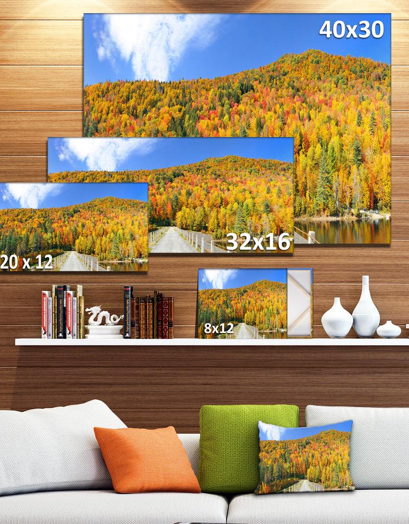 DesignQ Stowe Countryside View Panorama - Landscape Art Canvas Print