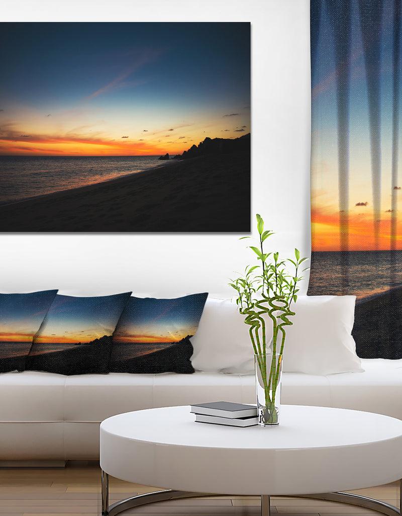 DesignQ Sunset Over Beach in Cabo St.Lucas - Landscape Wall Artwork
