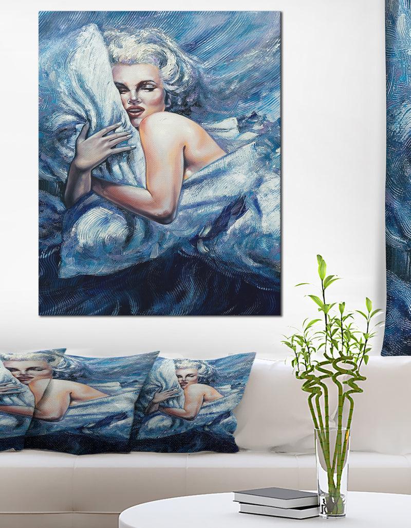 DesignQ The Wood River on a Decline - Abstract Canvas Print