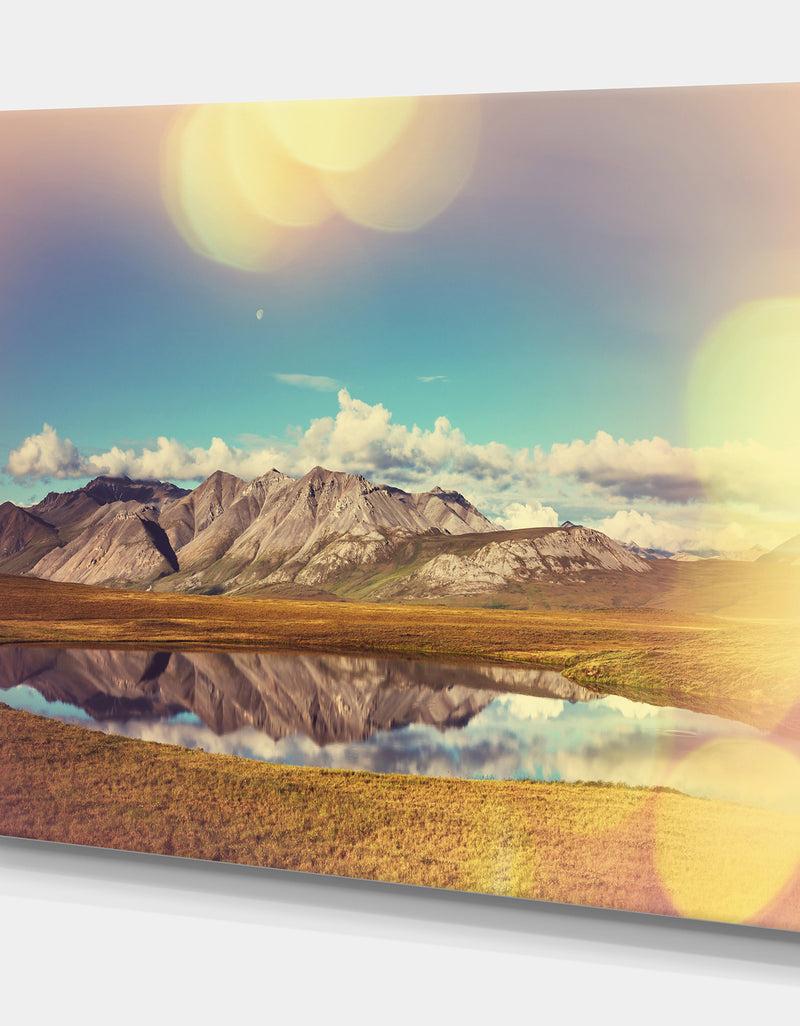 DesignQ Tundra On Alaska - Lake Landscapes Photographic On Wrapped Canvas