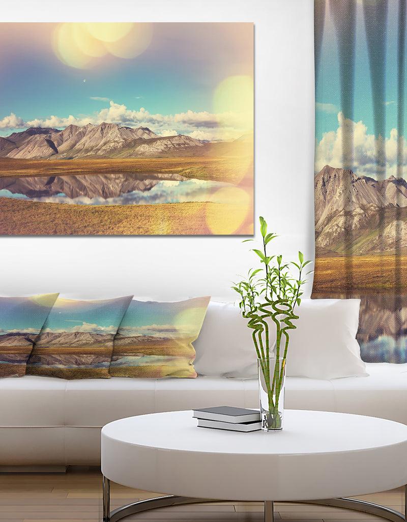 DesignQ Tundra on Alaska - Lake Landscapes Photographic on wrapped Canvas