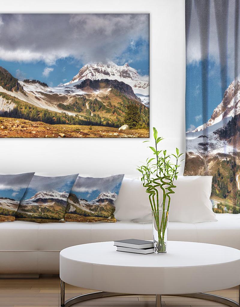 DesignQ Whistler Mountain British Columbia - Extra Large Cityscape Wall Art On Canvas