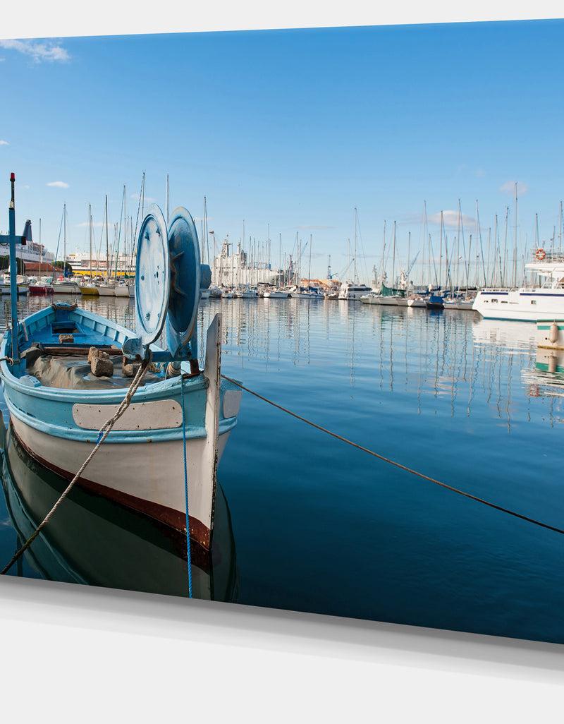 DesignQ Yachts In Toulon Port France - Boat Wall Artwork On Canvas