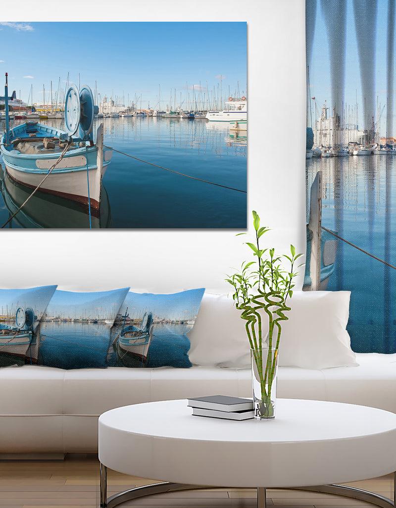DesignQ Yachts in Toulon Port France - Boat Wall Artwork on Canvas