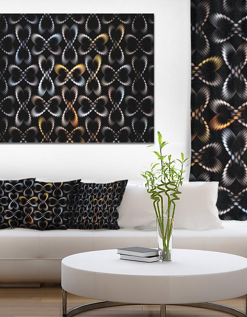 DesignQ Yellow Pattern Of Butterflies - Abstract Wall Art On Canvas