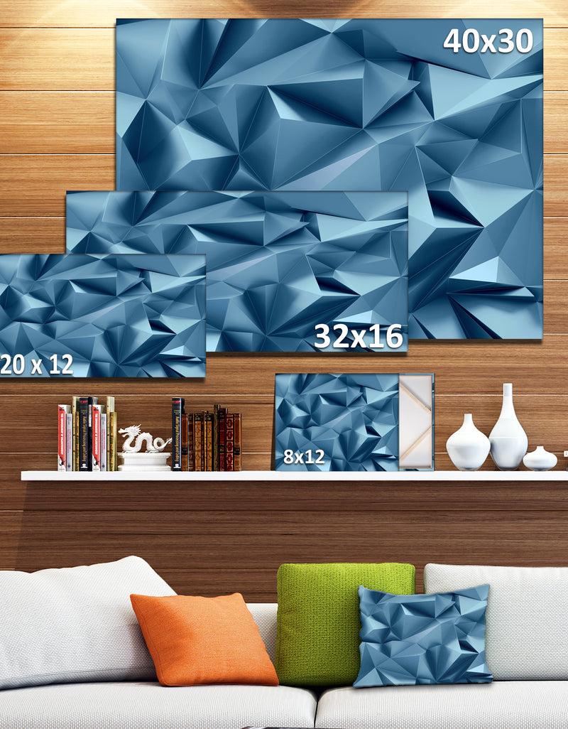 DesignQ 3D Abstract Geometric Background - Abstract Canvas Wall Art