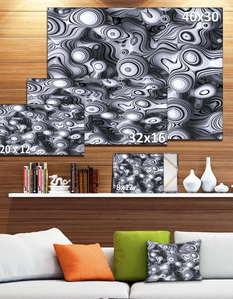 DesignQ 3D Abstract Wavy Bubbles'Large Abstract Wall Art