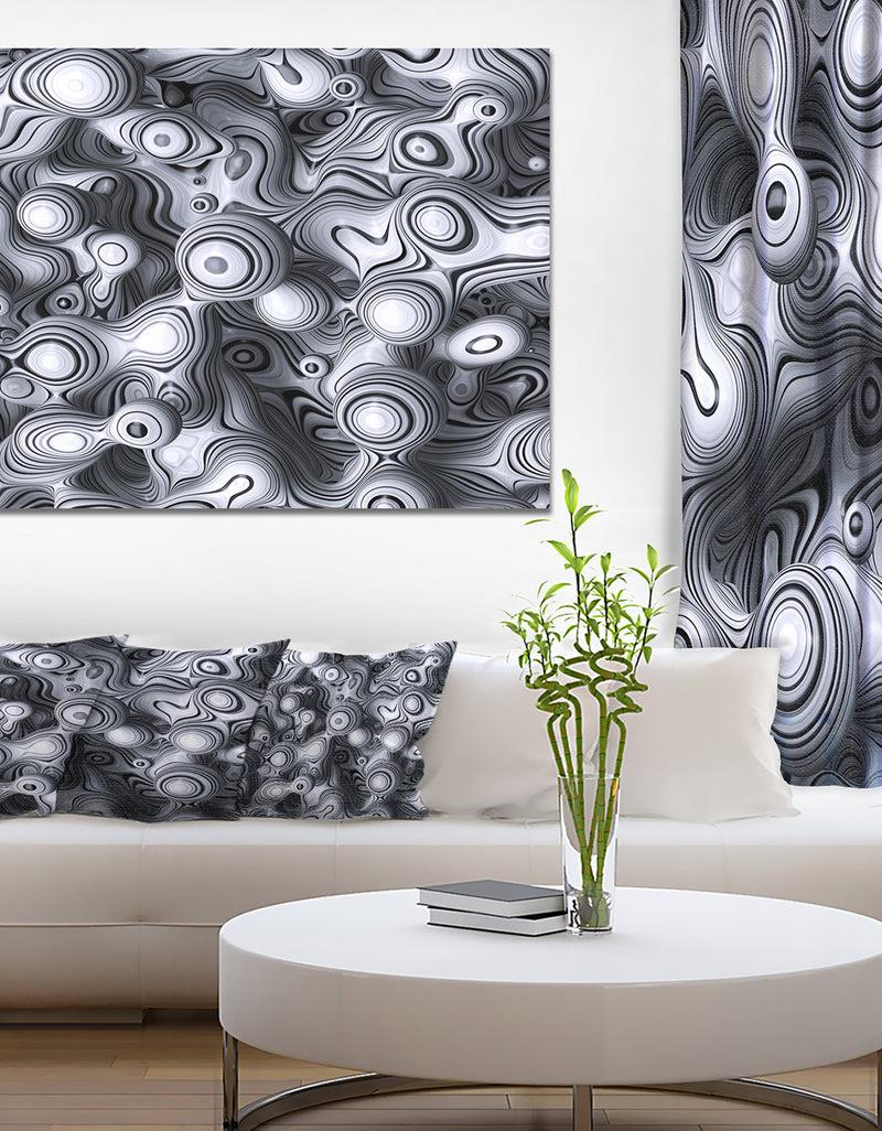 DesignQ 3D Abstract Wavy Bubbles'Large Abstract Wall Art