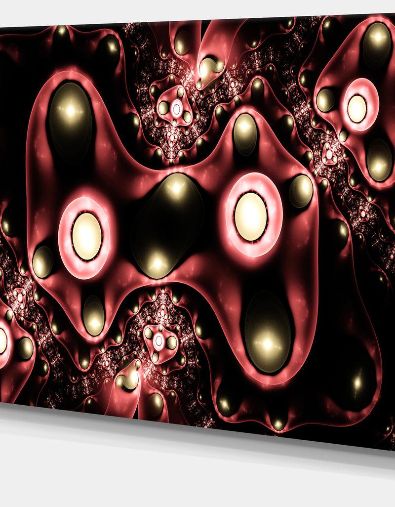 DesignQ 3D Surreal Brown Illustration - Extra Large Floral Wall Art On Canvas