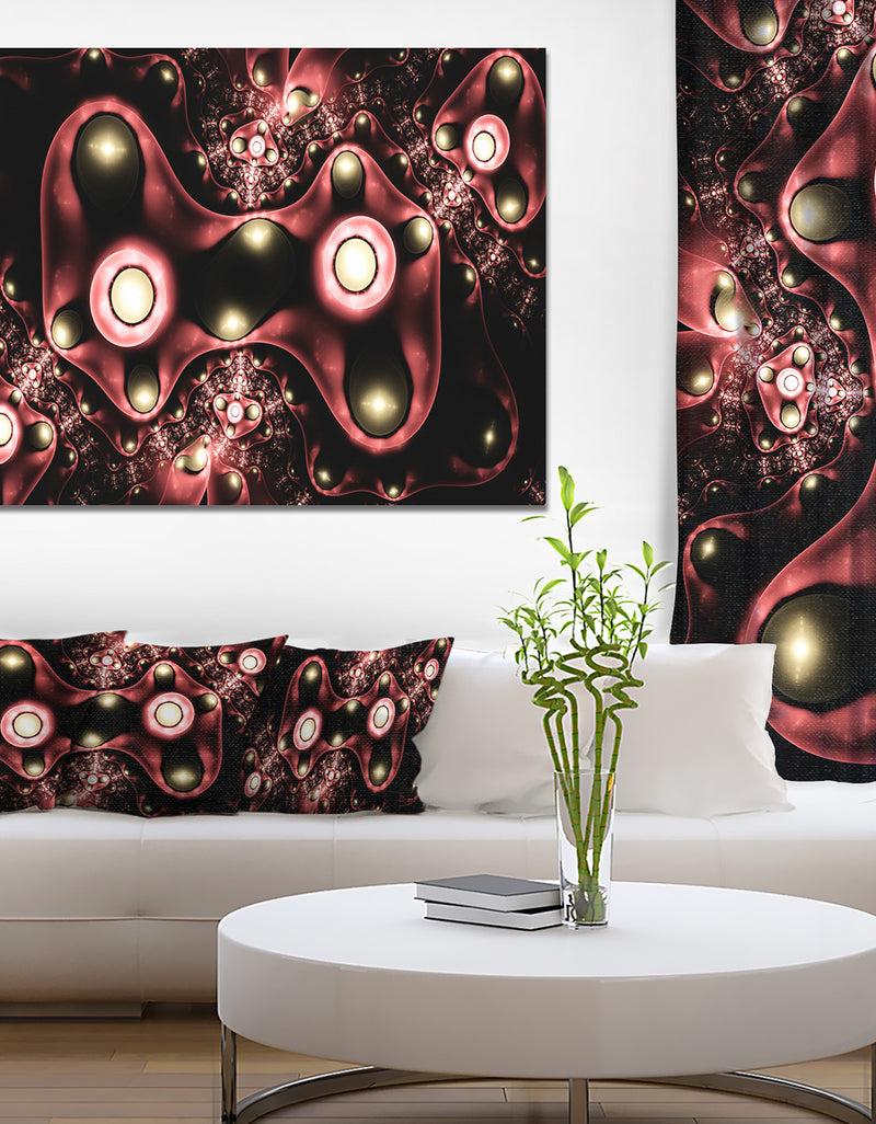 DesignQ 3D Surreal Brown Illustration - Extra Large Floral Wall Art on Canvas