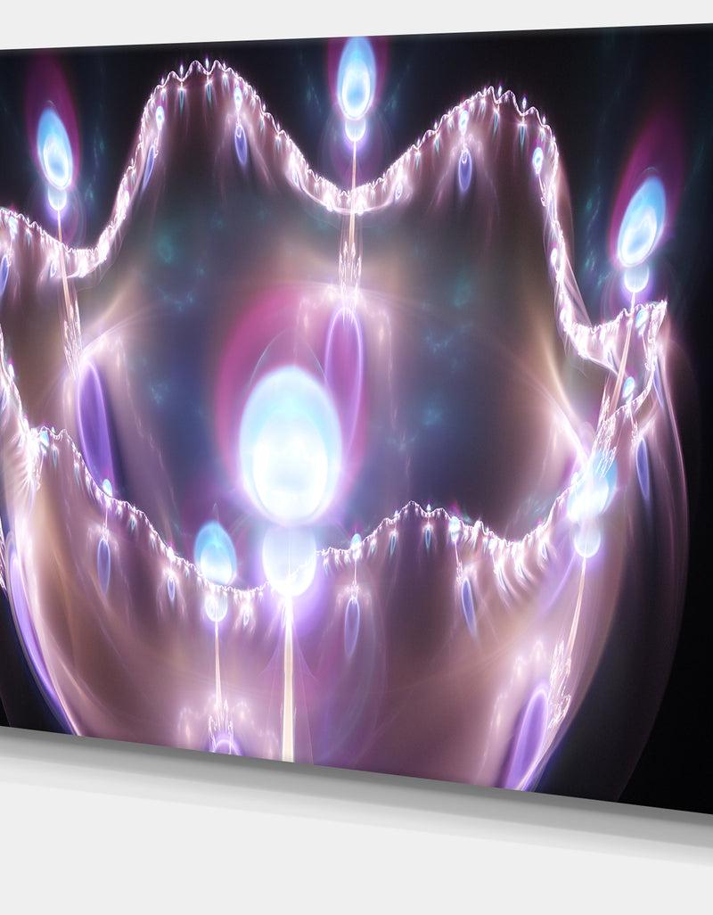 DesignQ 3D Surreal Purple Illustration - Abstract Wall Art On Canvas