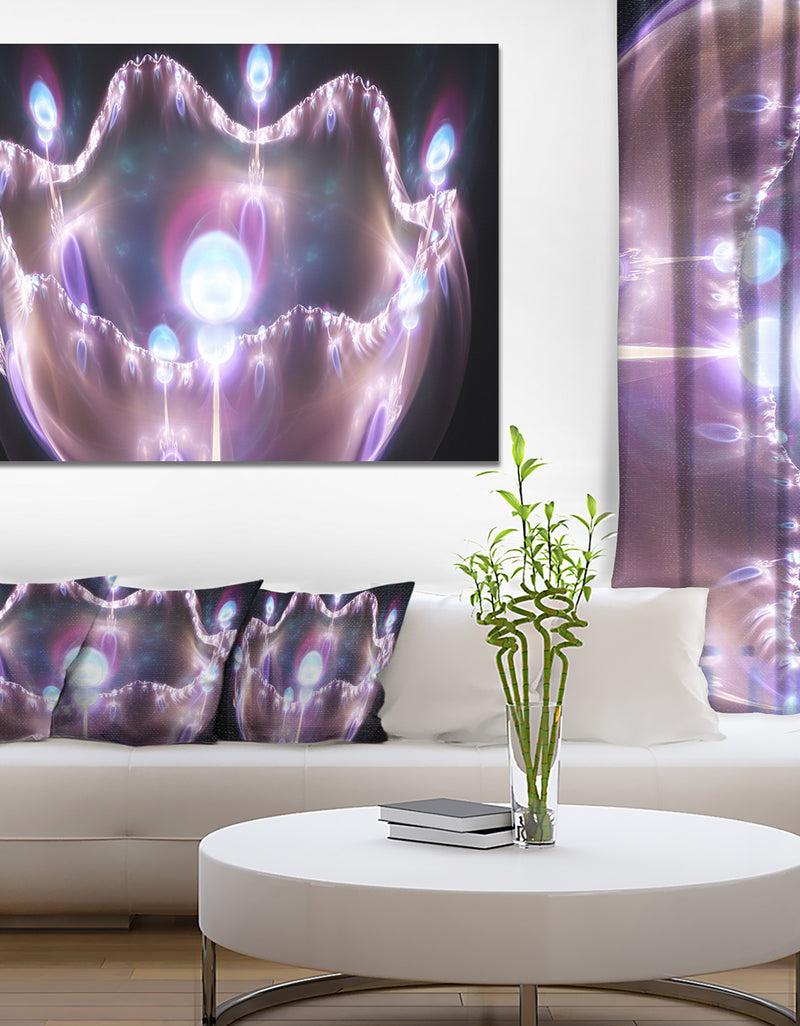 DesignQ 3D Surreal Purple Illustration - Abstract Wall Art On Canvas