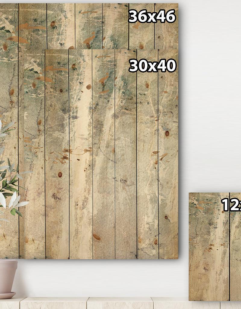 DesignQ A Woodland Walk Into The Forest II - Modern Farmhouse Print On Natural Pine Wood