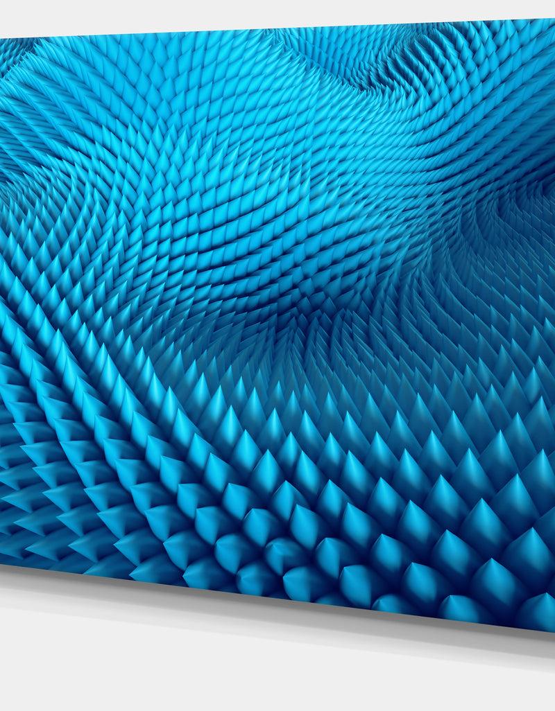 DesignQ Abstract Blue Wavy Background - Abstract Canvas Wall Art