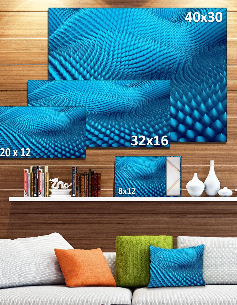 DesignQ Abstract Blue Wavy Background - Abstract Canvas Wall Art