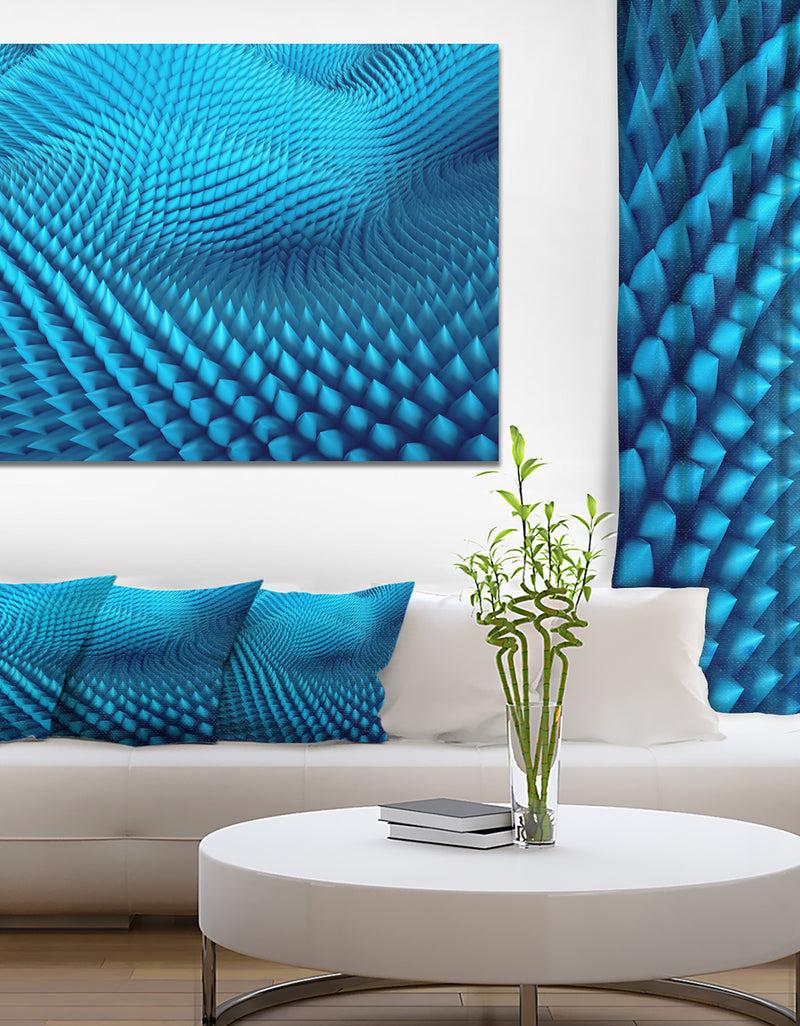 DesignQ Abstract Blue Wavy Background - Abstract Canvas Wall Art