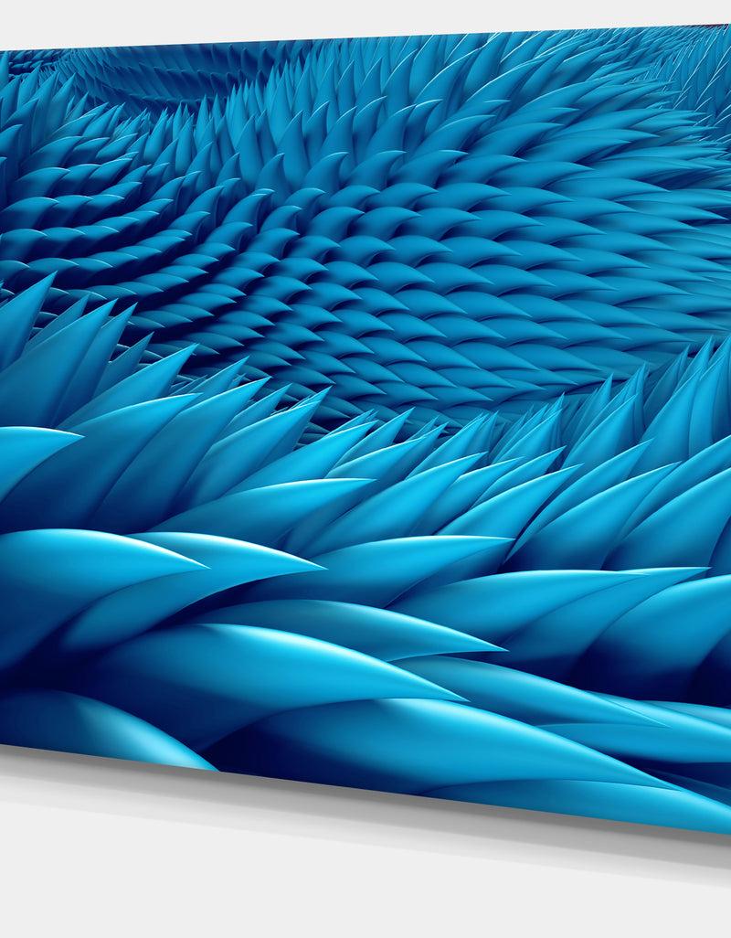 DesignQ Abstract Blue Wavy Background'Large Abstract Wall Art