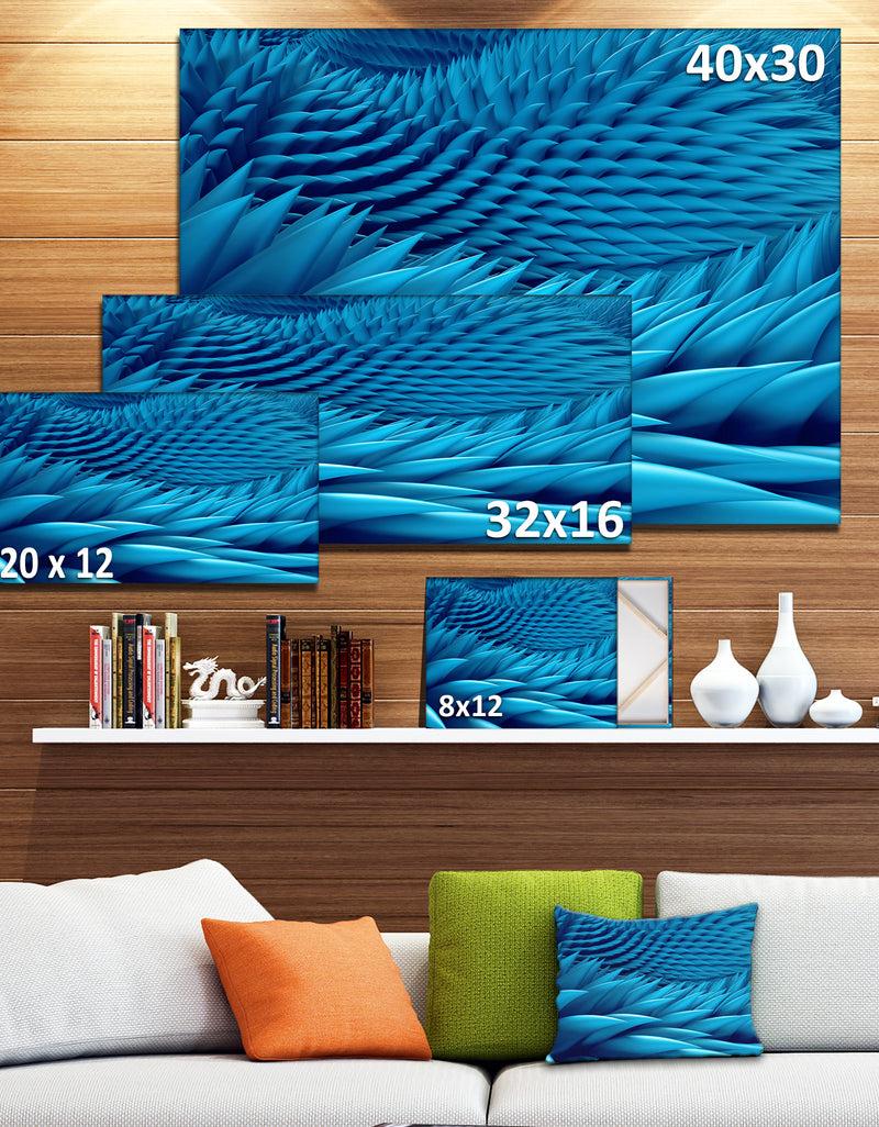 DesignQ Abstract Blue Wavy Background'Large Abstract Wall Art