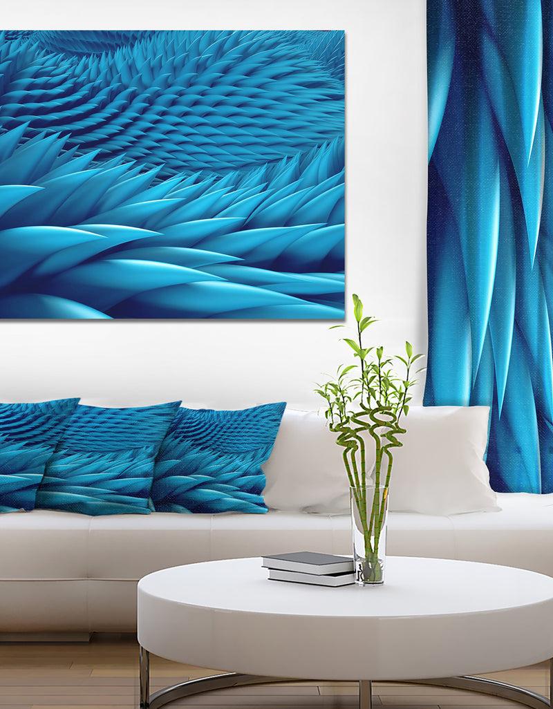 DesignQ Abstract Blue Wavy Background'Large Abstract Wall Art