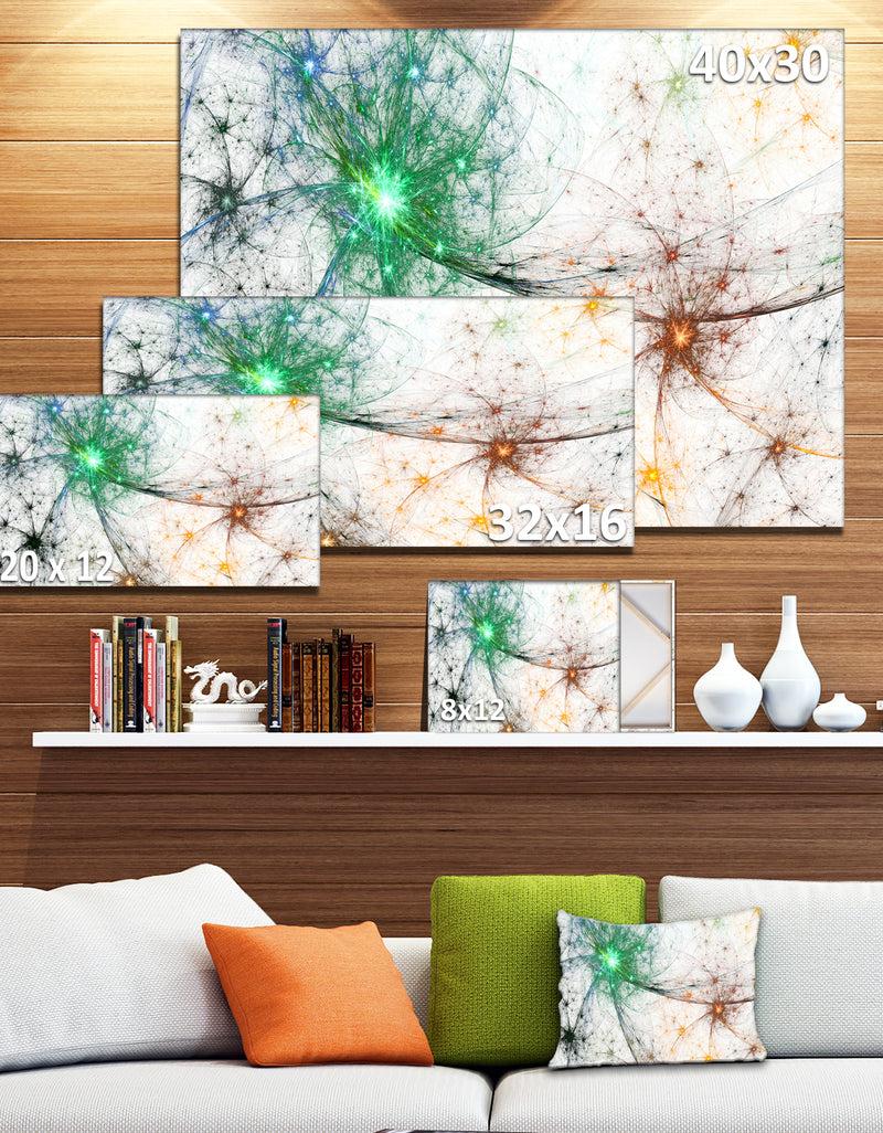 DesignQ Abstract Colorful Fireworks'Extra Large Abstract Canvas Art Print