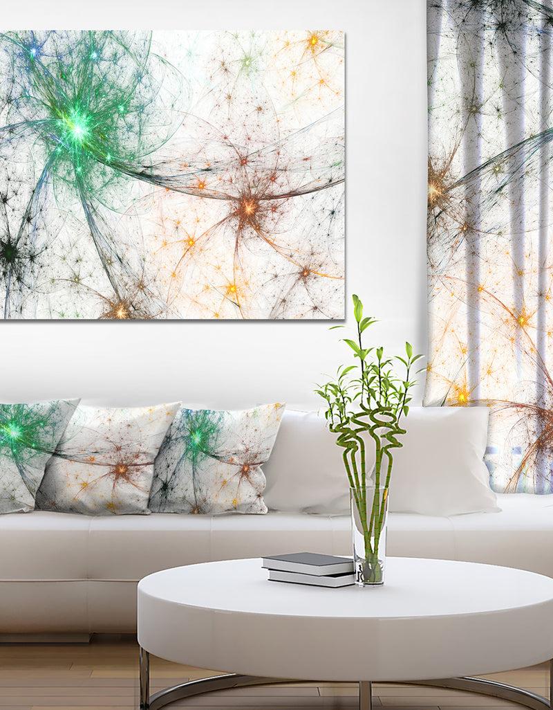 DesignQ Abstract Colorful Fireworks'Extra Large Abstract Canvas Art Print