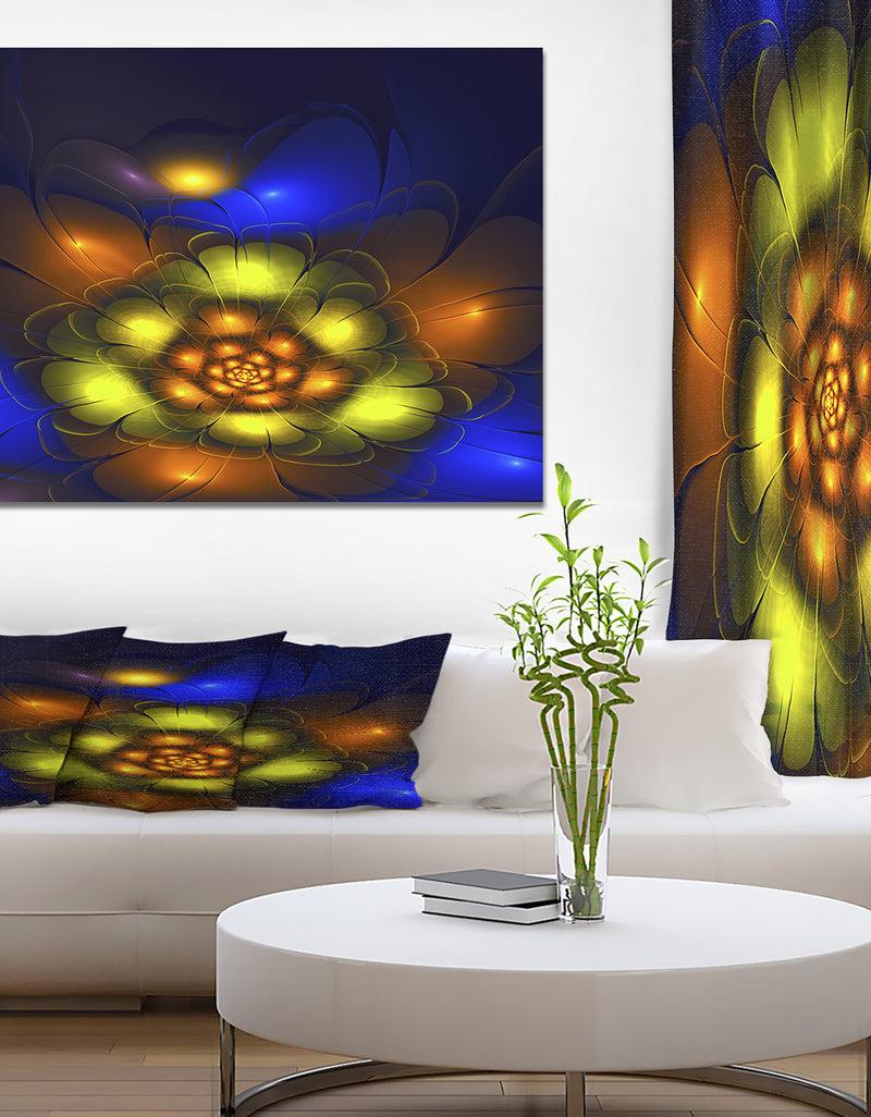 DesignQ Abstract Explosion of fractal flower - Art on wrapped Canvas