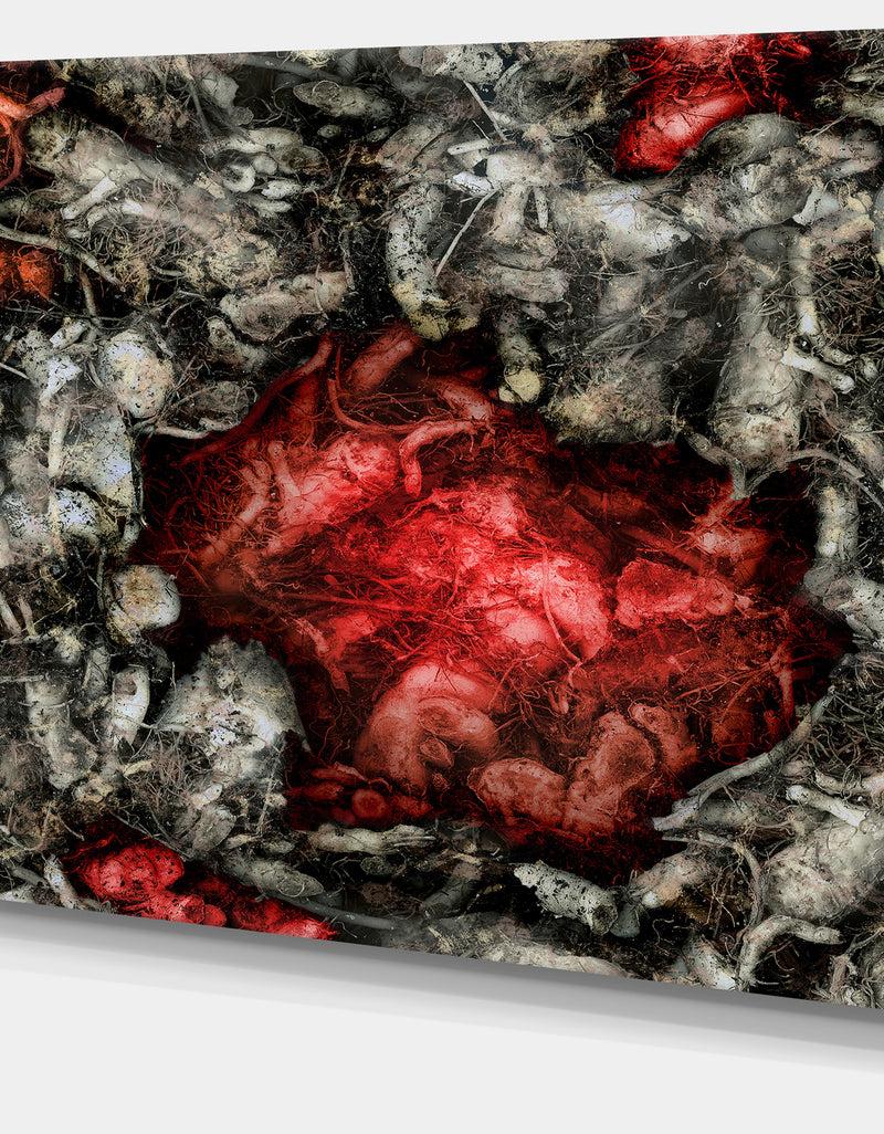 DesignQ Abstract Floral Texture Background - Large Abstract Canvas Artwork