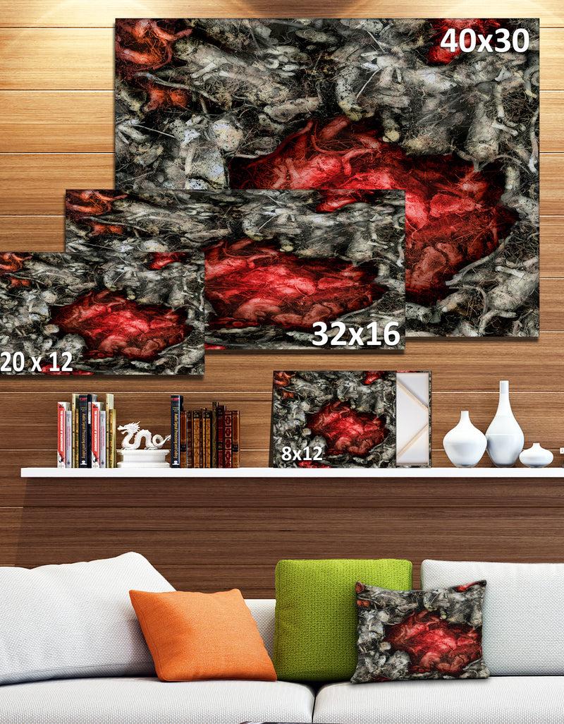 DesignQ Abstract Floral Texture Background - Large Abstract Canvas Artwork