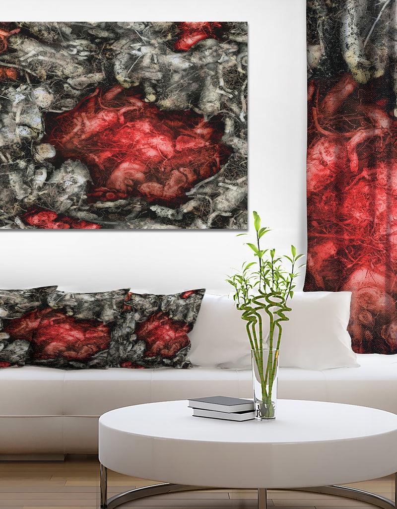 DesignQ Abstract Floral Texture Background - Large Abstract Canvas Artwork