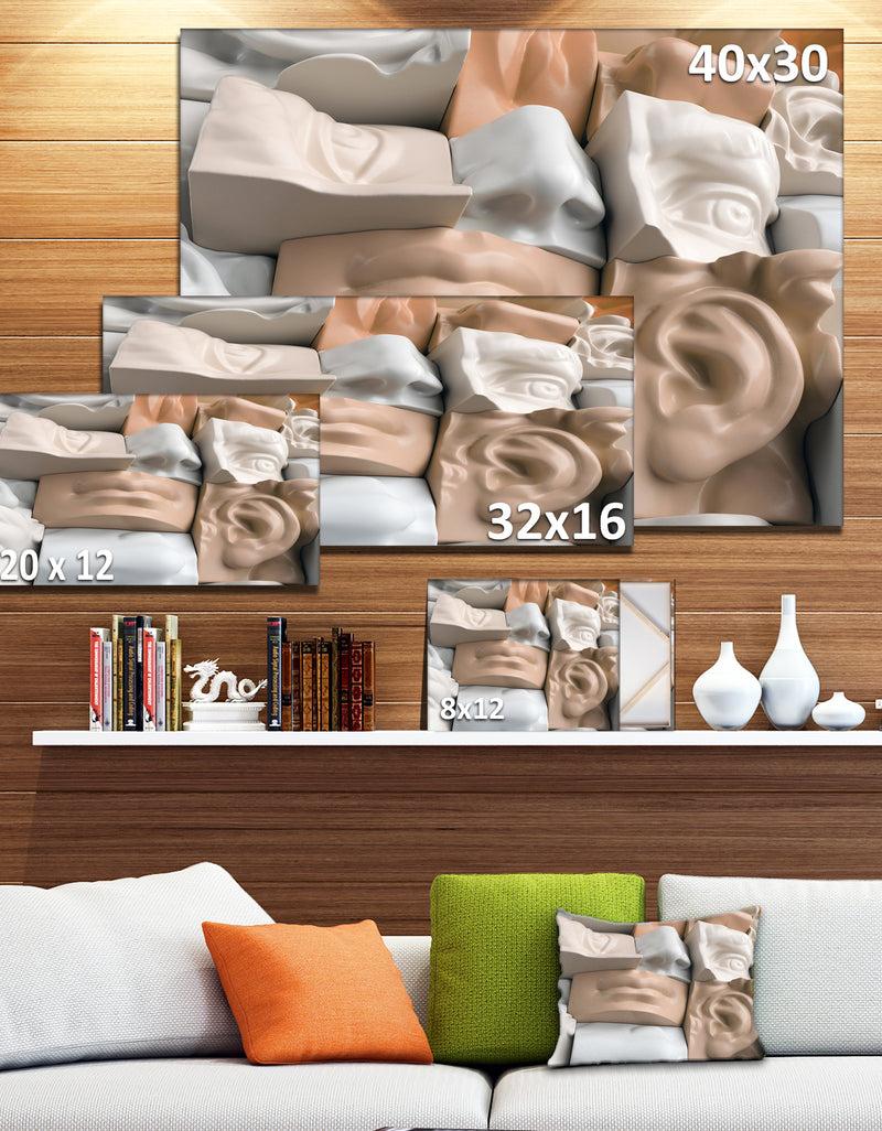 DesignQ Abstract Mannequin Blocks'Large Abstract Wall Art