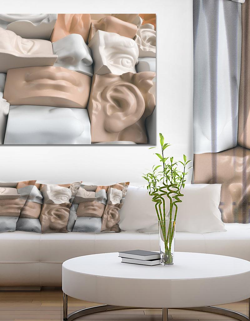 DesignQ Abstract Mannequin Blocks'Large Abstract Wall Art