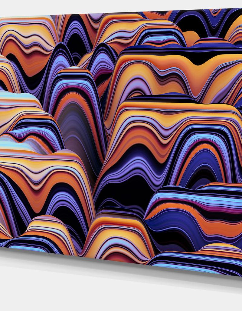 DesignQ Abstract Mountains 3D Texture - Abstract Artwork On Canvas