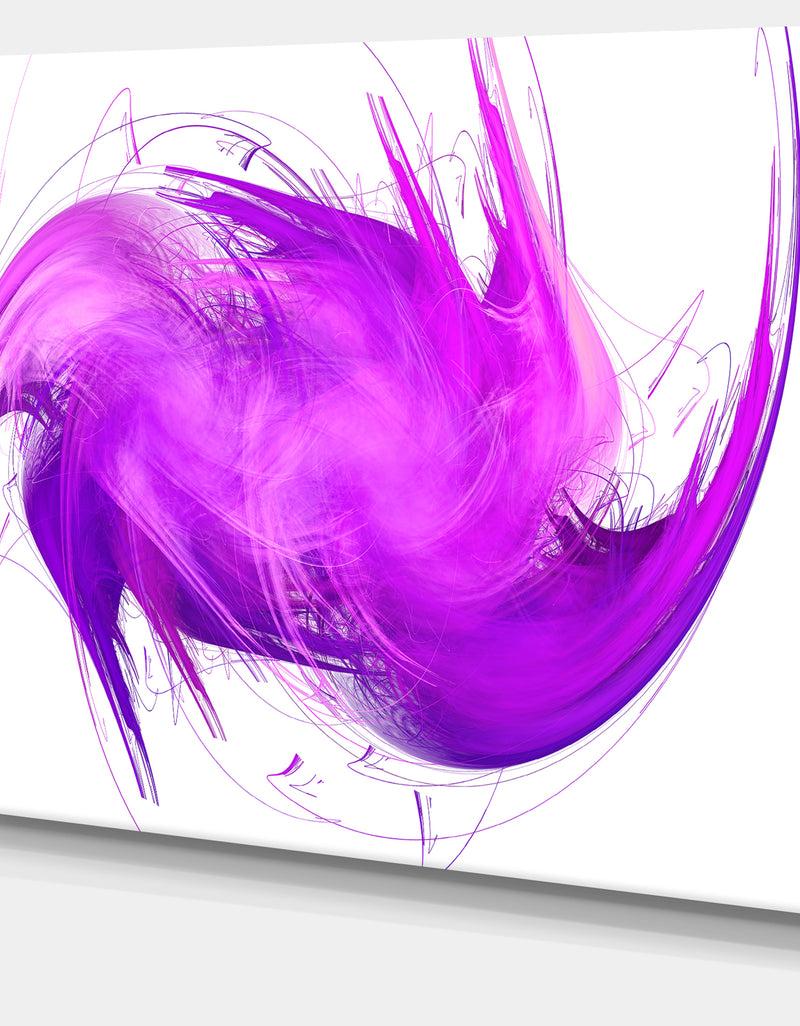 DesignQ Abstract Purple Fractal Pattern - Abstract Wall Art Canvas