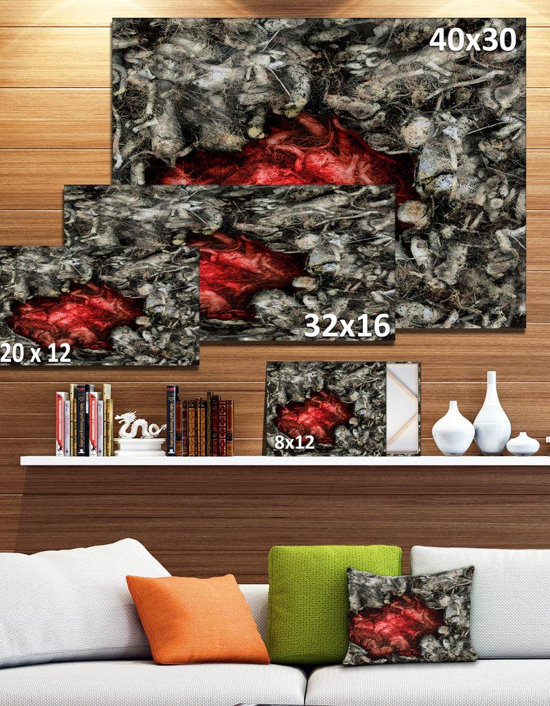 DesignQ Abstract Red Artistic Background - Large Abstract Canvas Artwork