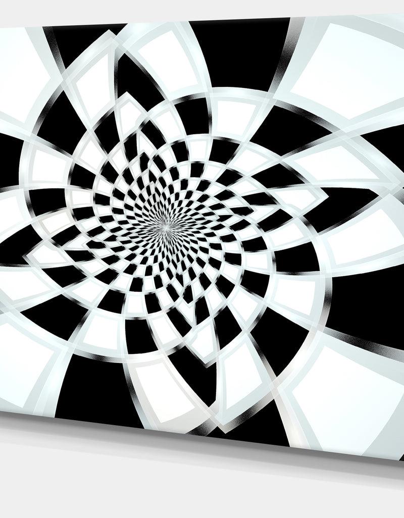 DesignQ Abstract Spiral Fractal Design - Abstract Canvas Art Print
