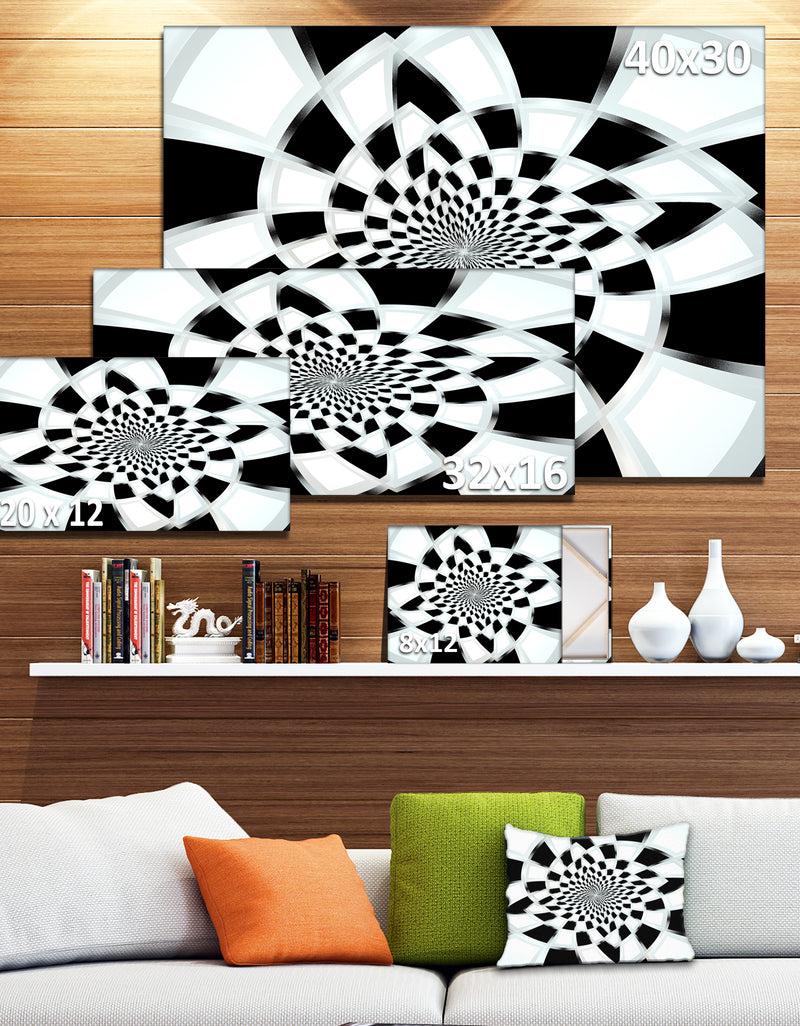 DesignQ Abstract Spiral Fractal Design - Abstract Canvas Art Print