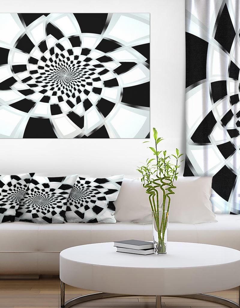 DesignQ Abstract Spiral Fractal Design - Abstract Canvas Art Print