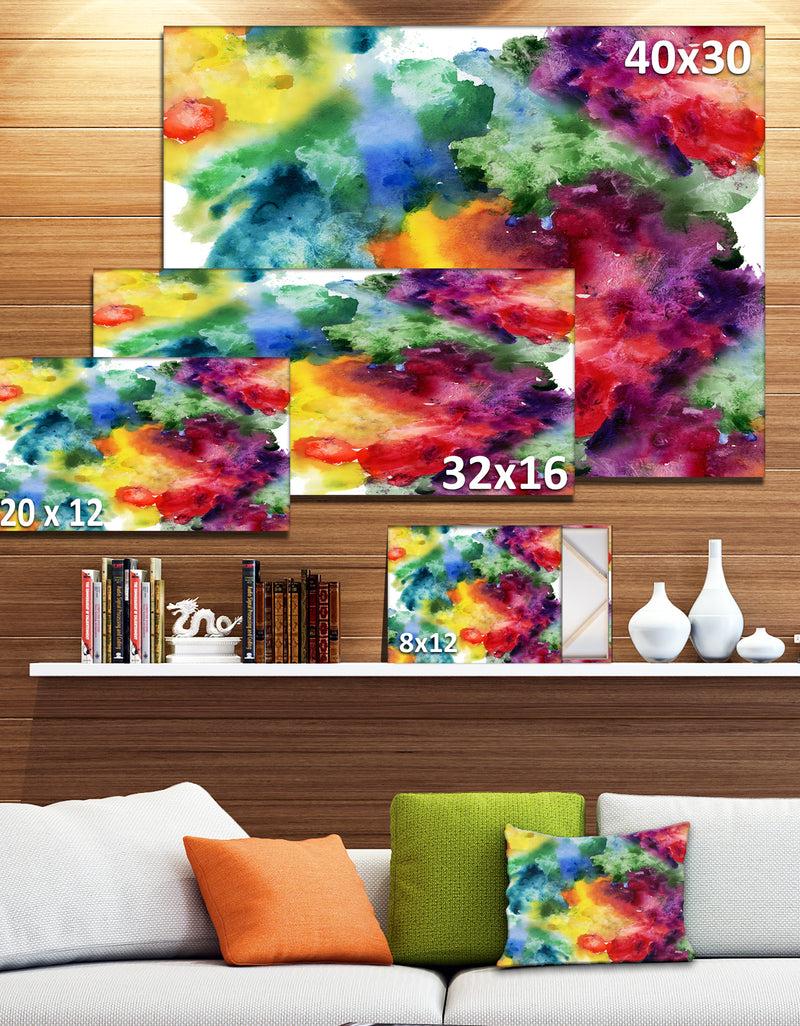 DesignQ Abstract Watercolor Texture - Abstract Canvas Artwork