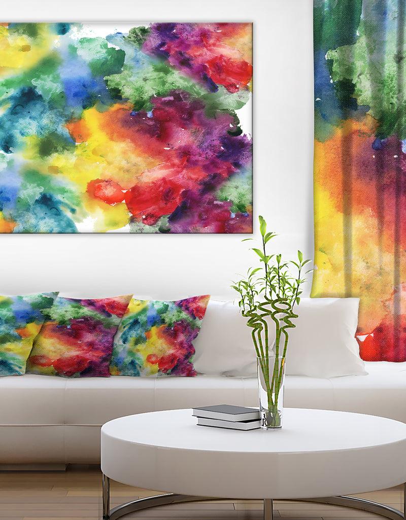 DesignQ Abstract Watercolor Texture - Abstract Canvas Artwork