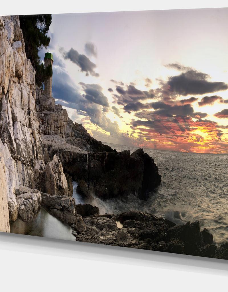 DesignQ Adiratic Sunset - Landscape Photography Canvas Art Print