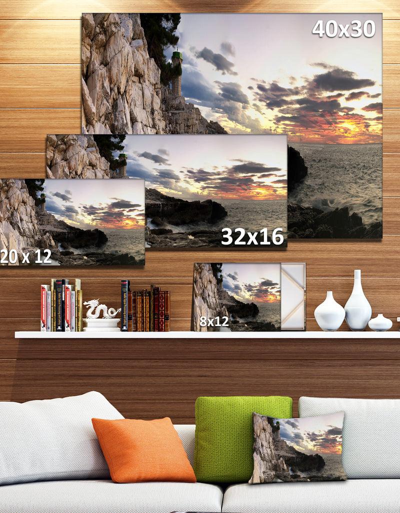 DesignQ Adiratic Sunset - Landscape Photography Canvas Art Print