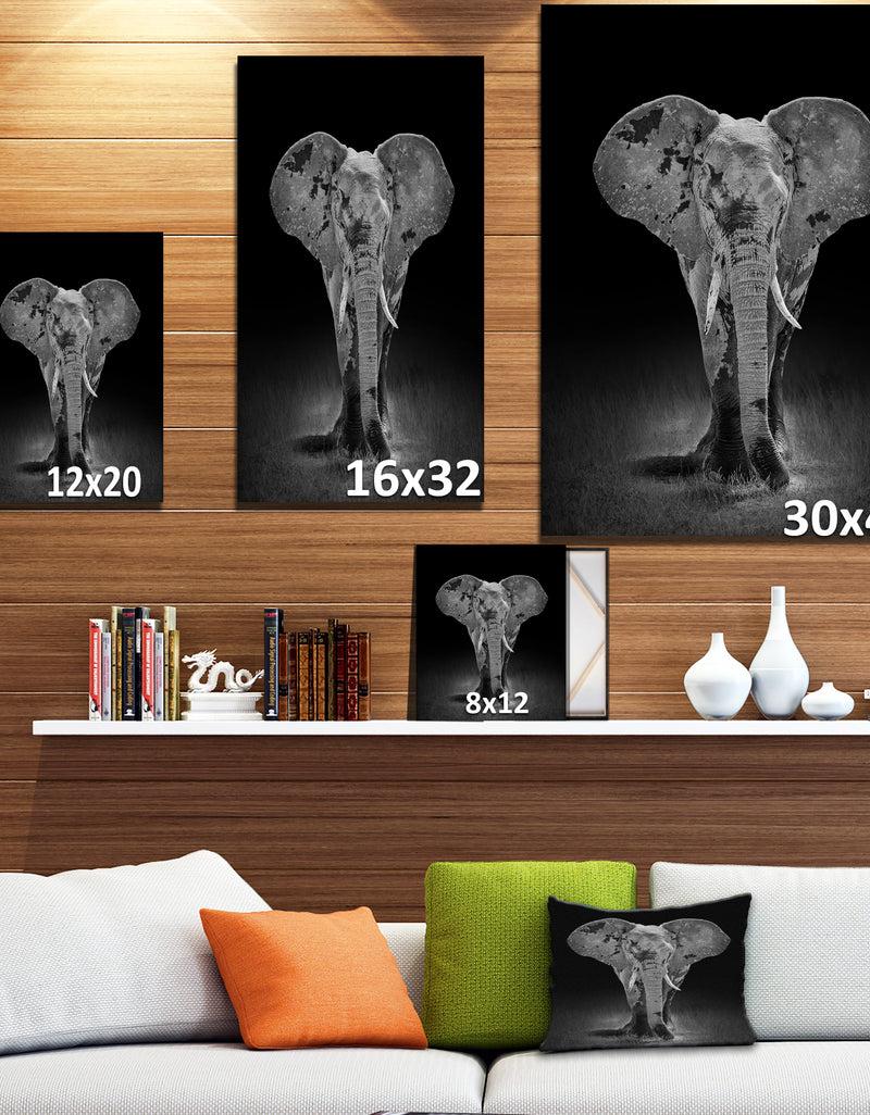 DesignQ African Big Elephant - Africa Animals Photography On Wrapped Canvas