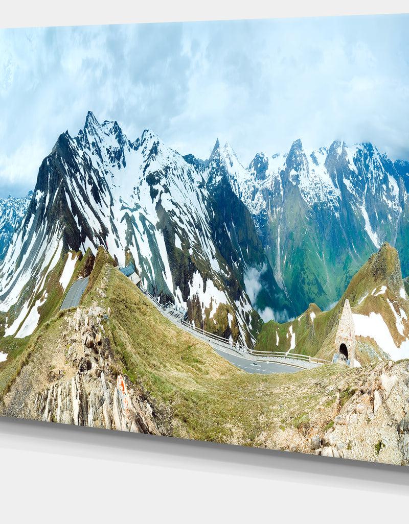 DesignQ Alps Summer Panorama - Photography Canvas Art Print