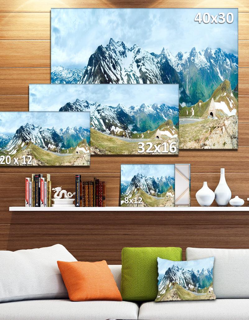 DesignQ Alps Summer Panorama - Photography Canvas Art Print