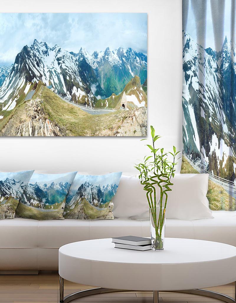 DesignQ Alps Summer Panorama - Photography Canvas Art Print