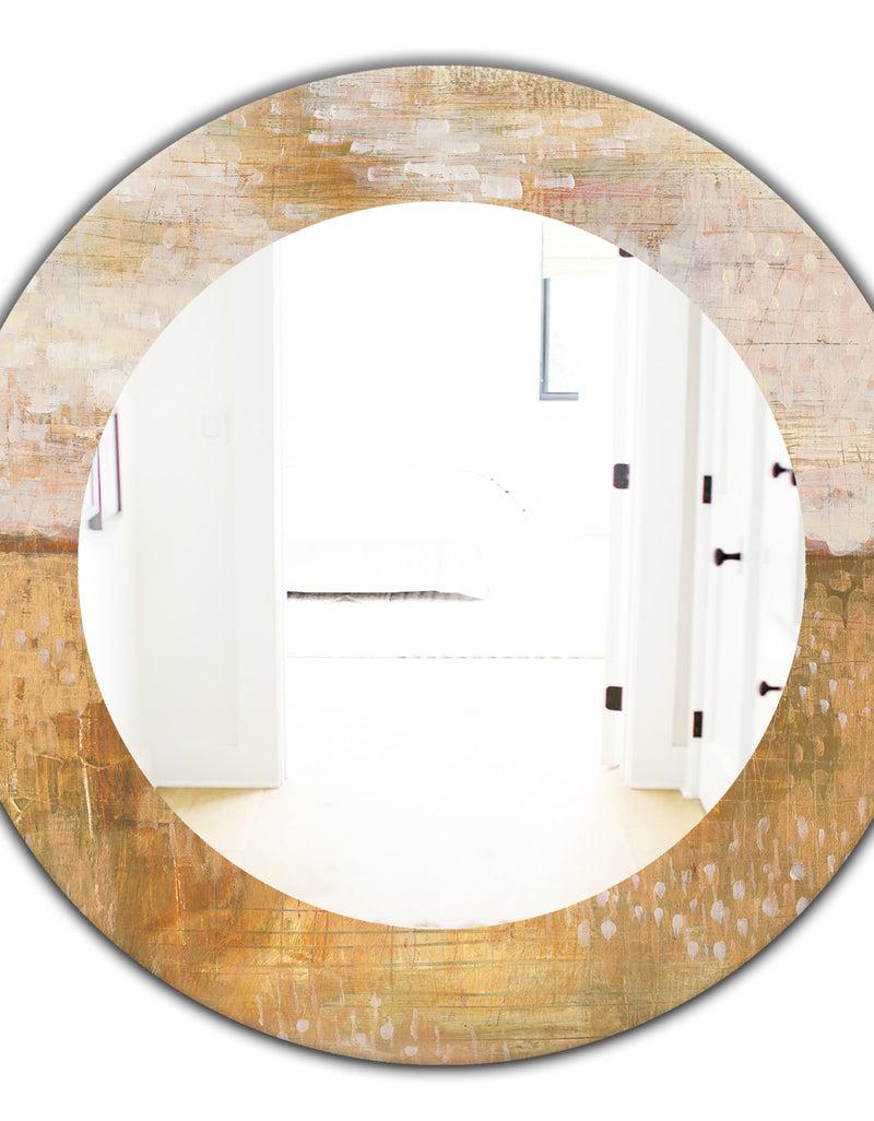 DesignQ Amber Modern Horizon - Traditional Mirror - Oval Or Round Wall Mirror