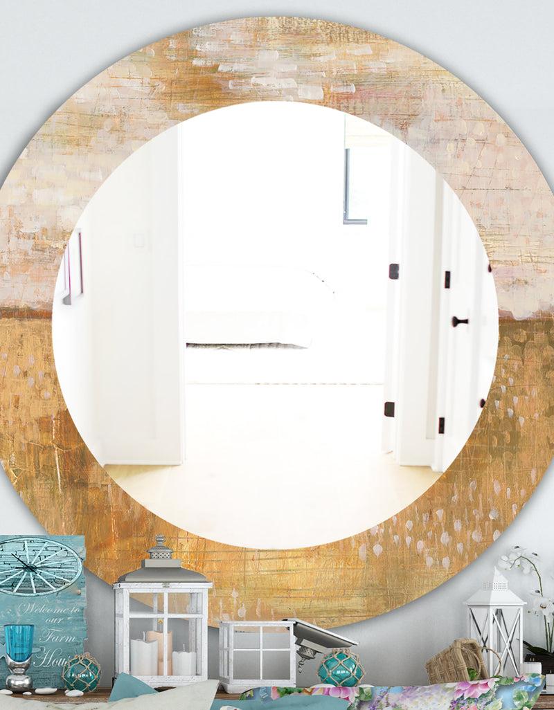 DesignQ Amber Modern Horizon - Traditional Mirror - Oval or Round Wall Mirror
